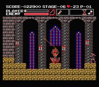 une photo d'Ã©cran de Vampire Killer sur MSX